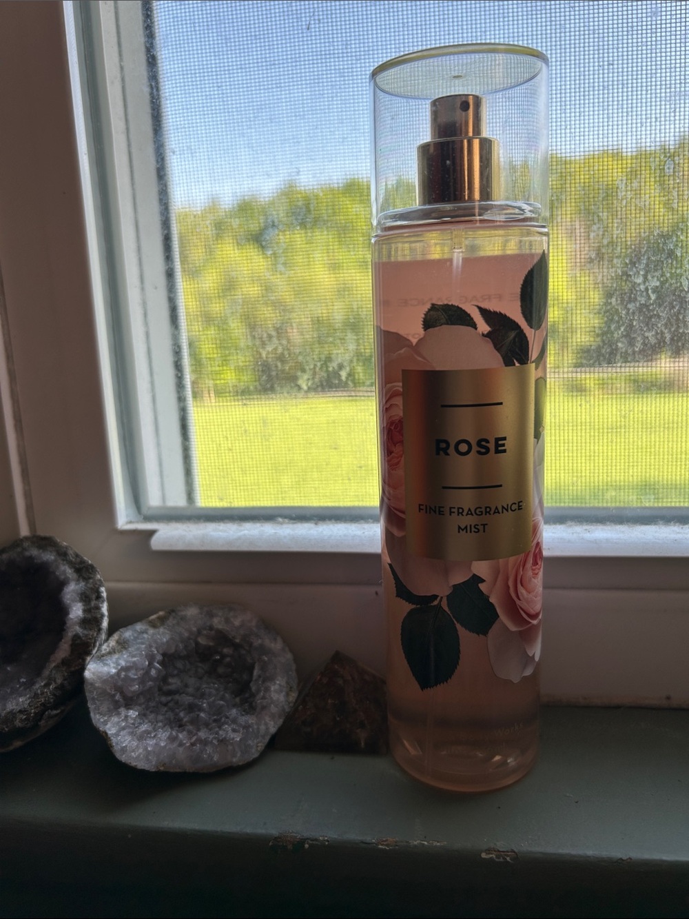 Bath & Body Works Rose Fine Fragrance Mist - Pink & Gold